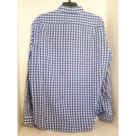 J Crew Shirt Men's Blue Check Long Sleeve Reg Fit Button Down Large Casual   T20 - Picture 2 of 6